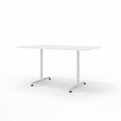 Table San Siro - 140 x 80 cm - piétement à dégagement latéral finition chrome satiné