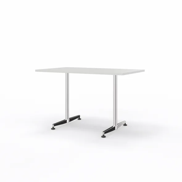 Table San Siro - 120 x 70 cm - piétement à dégagement latéral finition chrome