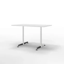 Table San Siro - 120 x 70 cm - piétement à dégagement latéral finition chrome