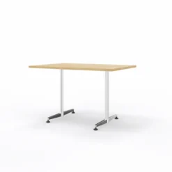 Table San Siro - 120 x 80 cm - piétement à dégagement latéral finition chrome