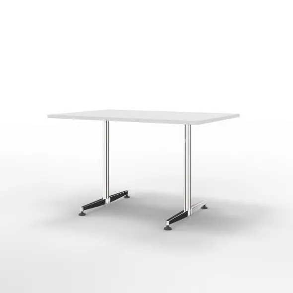 Table San Siro - 120 x 80 cm - piétement à dégagement latéral finition chrome