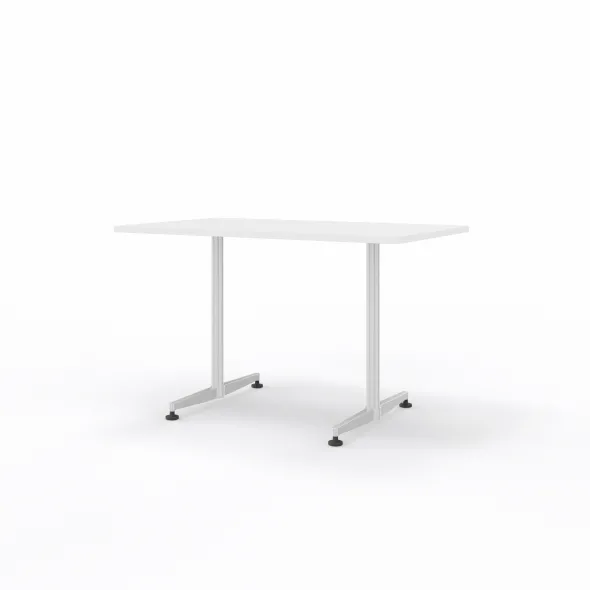 Table San Siro - 120 x 70 cm - piétement à dégagement latéral finition chrome satiné