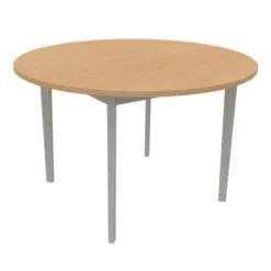 Table Soline 4 pieds - Ø 120 cm - hêtre verni teinté - chant alaisé