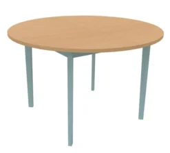 Table Soline 4 pieds - Ø 120 cm - hêtre verni teinté - chant alaisé