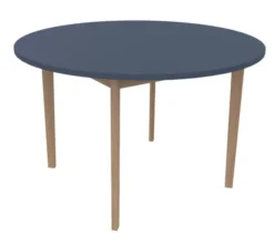 Table Soline 4 pieds - Ø 120 cm - hêtre verni naturel - Chant plastique