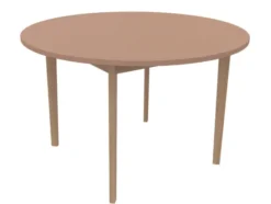 Table Soline 4 pieds - Ø 120 cm - hêtre verni naturel - Chant plastique