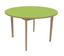 Table Soline 4 pieds - Ø 120 cm - hêtre verni naturel - chant alaisé
