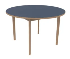 Table Soline 4 pieds - Ø 120 cm - hêtre verni naturel - chant alaisé