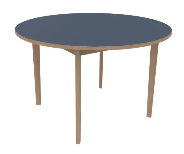 Table Soline 4 pieds - Ø 120 cm - hêtre verni naturel - chant alaisé