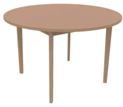 Table Soline 4 pieds - Ø 120 cm - hêtre verni naturel - chant alaisé