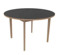 Table Soline 4 pieds - Ø 120 cm - hêtre verni naturel - chant alaisé