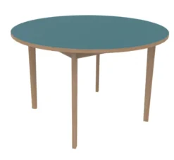Table Soline 4 pieds - Ø 120 cm - hêtre verni naturel - chant alaisé
