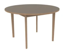 Table Soline 4 pieds - Ø 120 cm - hêtre verni naturel - chant alaisé