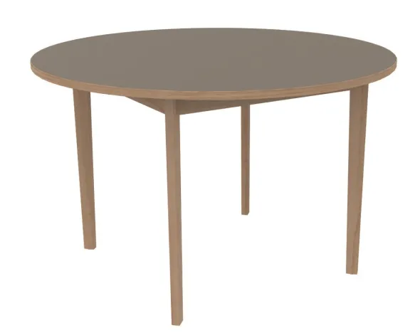 Table Soline 4 pieds - Ø 120 cm - hêtre verni naturel - chant alaisé
