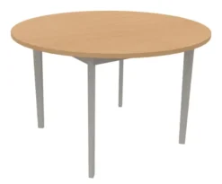Table Soline 4 pieds - Ø 120 cm -hêtre verni teinté - Chant plastique