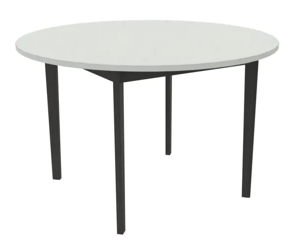 Table Soline 4 pieds - Ø 120 cm -hêtre verni teinté - Chant plastique