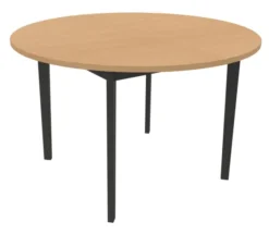 Table Soline 4 pieds - Ø 120 cm -hêtre verni teinté - Chant plastique