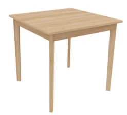 Table Soline 4 pieds - 80 x 80 cm - hêtre verni naturel - chant alaisé