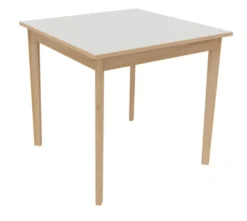 Table Soline 4 pieds - 80 x 80 cm - hêtre verni naturel - chant alaisé