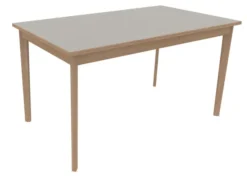 Table Soline 4 pieds - 140 x 80 cm - hêtre verni naturel - chant alaisé