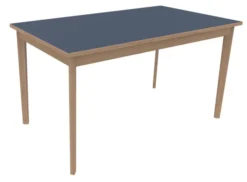 Table Soline 4 pieds - 140 x 80 cm - hêtre verni naturel - chant alaisé