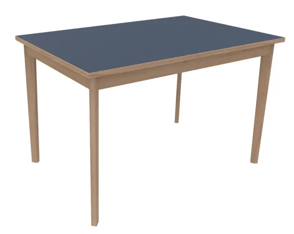 Table Soline 4 pieds - 120 x 80 cm - hêtre verni naturel - chant alaisé