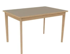 Table Soline 4 pieds - 120 x 80 cm - hêtre verni naturel - chant alaisé