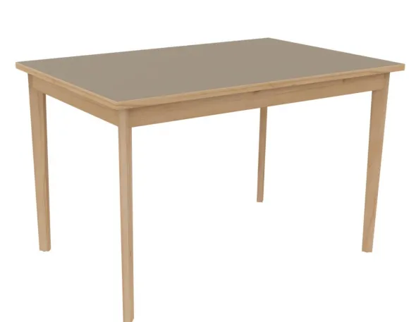 Table Soline 4 pieds - 120 x 80 cm - hêtre verni naturel - chant alaisé