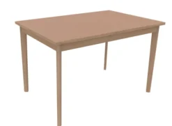 Table Soline 4 pieds - 120 x 80 cm - hêtre verni naturel - chant alaisé