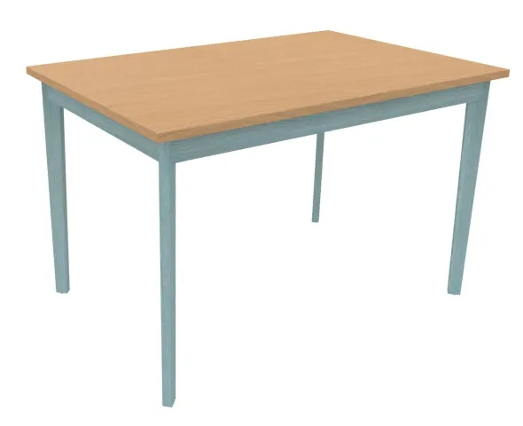Table Soline 4 pieds - 120 x 80 cm - hêtre verni teinté - chant alaisé
