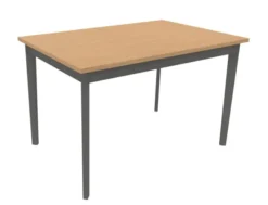 Table Soline 4 pieds - 120 x 80 cm - hêtre verni teinté - chant alaisé