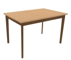 Table Soline 4 pieds - 120 x 80 cm - hêtre verni teinté - Chant plastique
