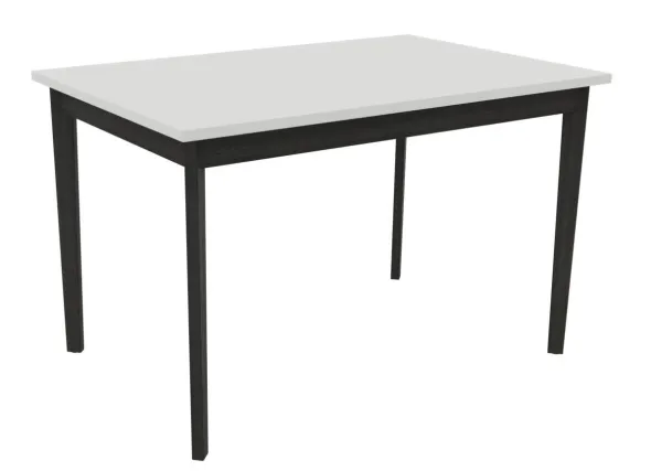 Table Soline 4 pieds - 120 x 80 cm - hêtre verni teinté - Chant plastique