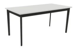 Table Soline 4 pieds - 160 x 80 cm -hêtre verni teinté - Chant plastique