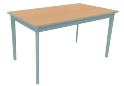 Table Soline 4 pieds - 140 x 80 cm - hêtre verni teinté - chant alaisé