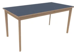 Table Soline 4 pieds - 160 x 80 cm - hêtre verni naturel - chant alaisé