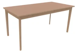 Table Soline 4 pieds - 160 x 80 cm - hêtre verni naturel - chant alaisé