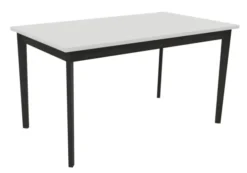 Table Soline 4 pieds - 140 x 80 cm - hêtre verni teinté - Chant plastique