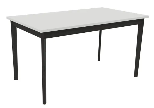 Table Soline 4 pieds - 140 x 80 cm - hêtre verni teinté - Chant plastique