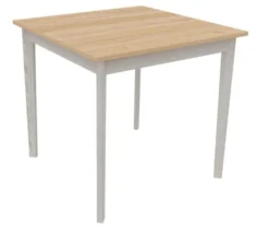Table Soline 4 pieds - 80 x 80 cm - hêtre verni teinté - chant alaisé