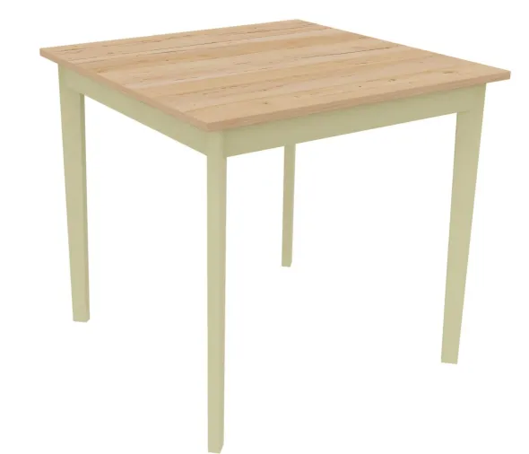 Table Soline 4 pieds - 80 x 80 cm - hêtre verni teinté - chant alaisé