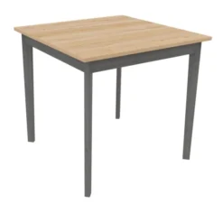 Table Soline 4 pieds - 80 x 80 cm - hêtre verni teinté - chant alaisé