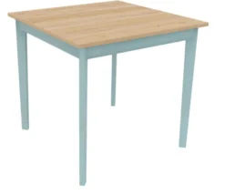 Table Soline 4 pieds - 80 x 80 cm - hêtre verni teinté - chant alaisé