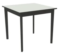 Table Soline 4 pieds - 80 x 80 cm - hêtre verni teinté - chant alaisé