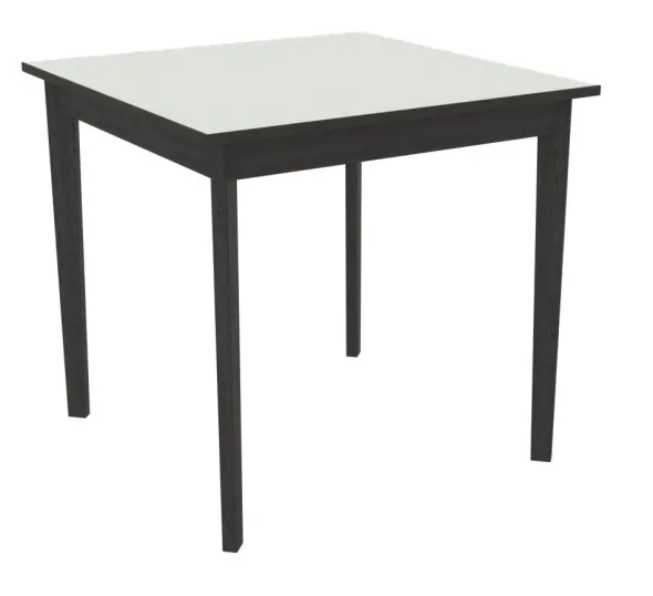 Table Soline 4 pieds - 80 x 80 cm - hêtre verni teinté - chant alaisé