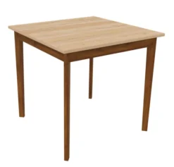 Table Soline 4 pieds - 80 x 80 cm - hêtre verni teinté - chant alaisé