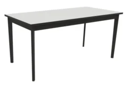 Table Soline 4 pieds - 160 x 80 cm - hêtre verni teinté - chant alaisé