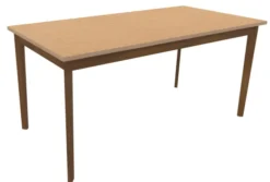 Table Soline 4 pieds - 160 x 80 cm - hêtre verni teinté - chant alaisé