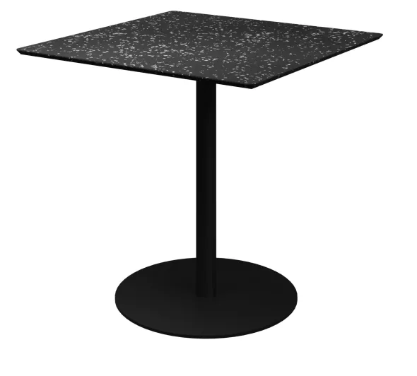 Table Trinquet - 80 x 80 cm - plateau PS 100 % recyclé - piétement époxy