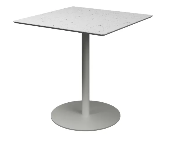 Table Trinquet - 80 x 80 cm - plateau PS 100 % recyclé - piétement époxy
